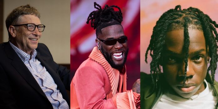 Fans reacts as Bill Gates shares daughter’s comments about Burna Boy, Rema