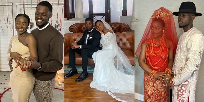 “I highly recommend marriage” – Newly married Nigerian couple, both 23 years old, say