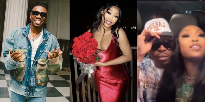 “I love you baby” – Singer Mayorkun tells girlfriend as she joins him on stage during recent concert (Video)