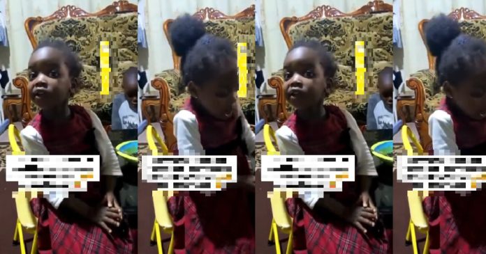 Little girl teaches women how to serve food to their fathers and husbands (Video)