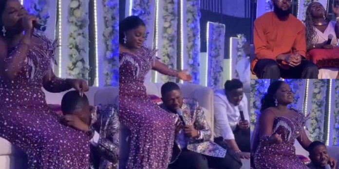 Moment gospel singers Sunmisola Agbebi and Yinka Okeleye’s wedding reception turned into a revival (Video)