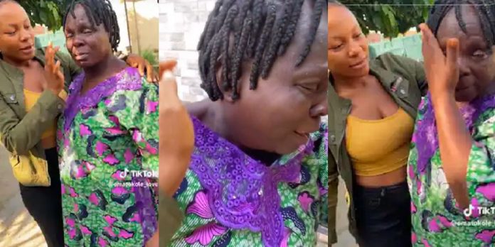 Mother breaks down in tears as her daughter is deployed to Sokoto for NYSC (Video)