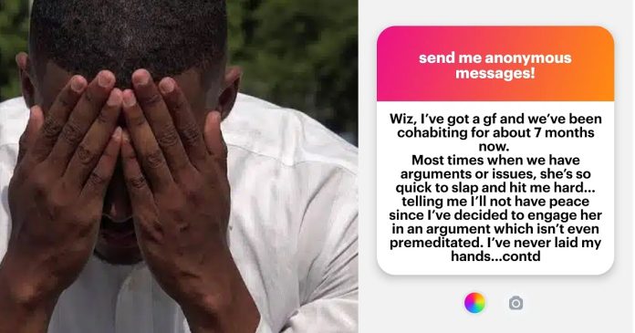 “Finished mumu” – Netizens react as man reveals his girlfriend beats and slaps him during arguments