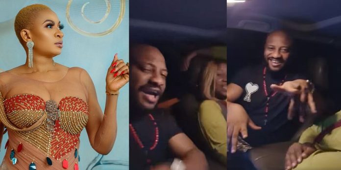 “Forming unbothered” – Reactions as actor, Yul Edochie shares fun moment with second wife, Judy Austin amid divorce rumours with first wife, May (Video)