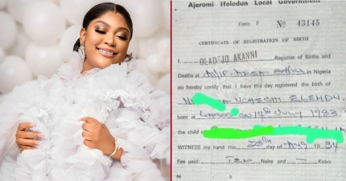 Leaked photo of Uche Elendu’s birth certificate confirms her age after she was accused of lying