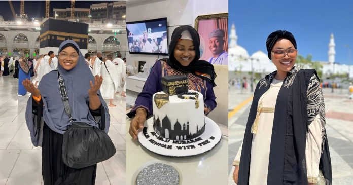 Mercy Aigbe overwhelmed with gifts from fans after return from Mecca (Video)