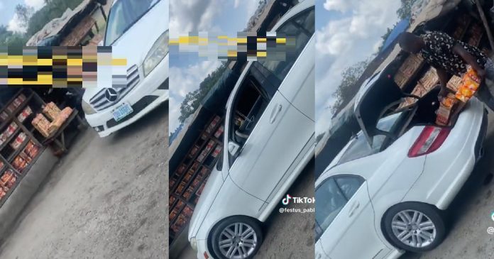 Nigerian man confused as he sees Benz C300 being used to sell bread [Video]