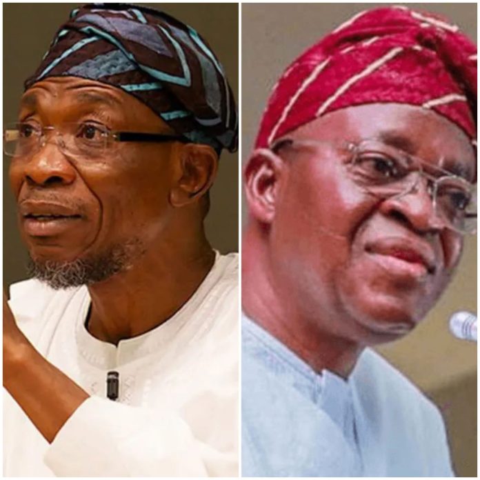 Ex-Minister of Interior, Rauf Aregbesola and Immediate past governor, Adegboyega Oyetola