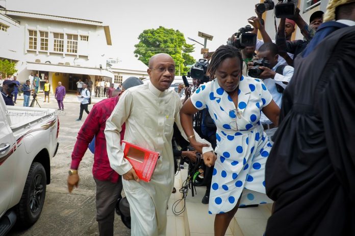 Emefiele arriving at court