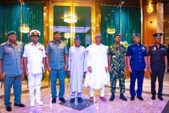 Tinubu and security chiefs