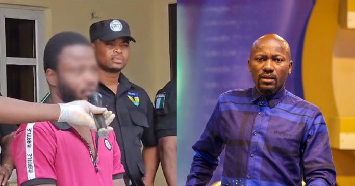 Suspect involved in shooting of Apostle Suleman’s convoy confesses (Video)