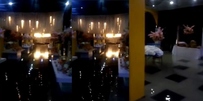 Wedding ceremony disrupted as flood takes over hall in Warri (video)