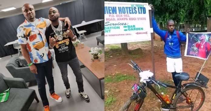 “Branch Benin make I do 100k for you” - Israel DMW tells fan cycling from Benue to Lagos to see Davido