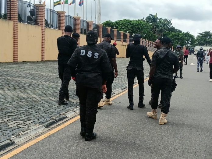 DSS operatives at Lagos House of Assembly complex
