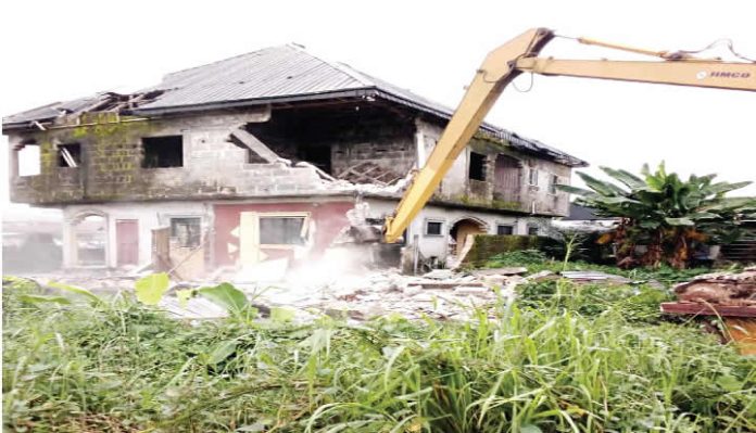 demolished buildings