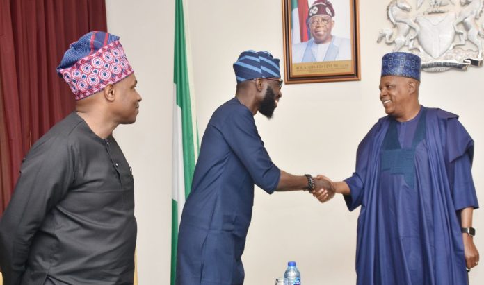 Director of Google West Africa, Mr Olumide Balogun and SVice President Shettima. Credit: State House