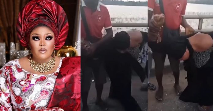 Lagos socialite, Farida Sobowale rescued after attempting to commit su!c!de on Third mainland bridge (video)