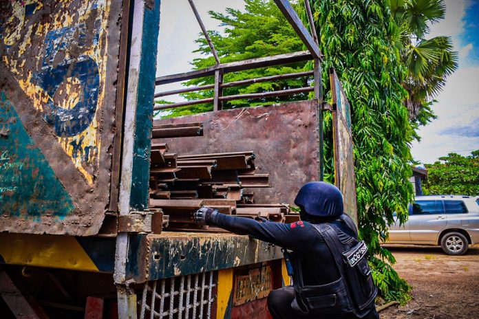 NSCDC impounds rail tracks worth N800m, arrests 13 suspects