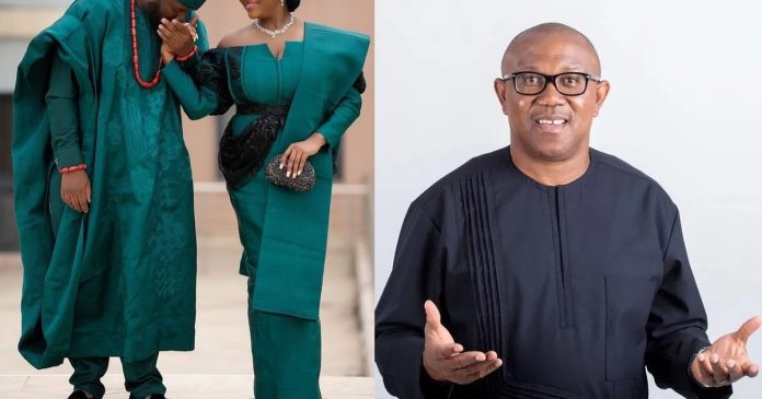 Newly married man thanks Peter Obi for giving him wedding gift after meeting at airport