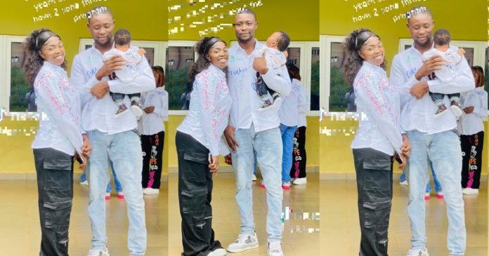 “BSc degree, husband, and children bagged” – Lady shares love story with man who paid her fees, proudly flaunts 2 kids (Video)