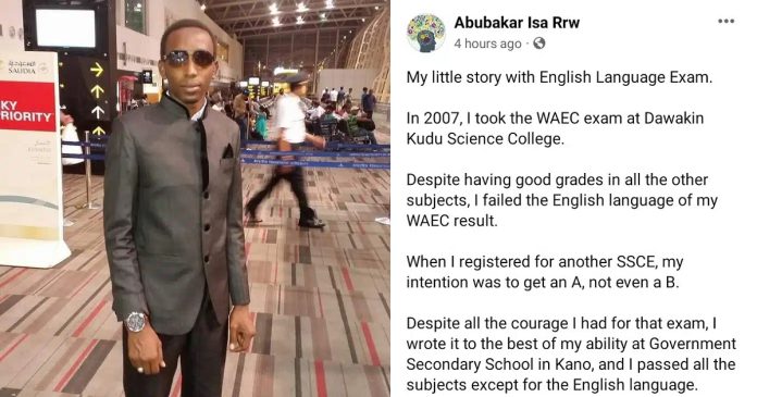 Man who couldn’t pass English in WAEC gets 2 overseas scholarships after writing IELTS exams