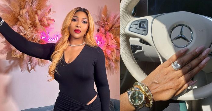 Congratulations pour in as Nigerian actress Lilian Esoro flaunts engagement ring