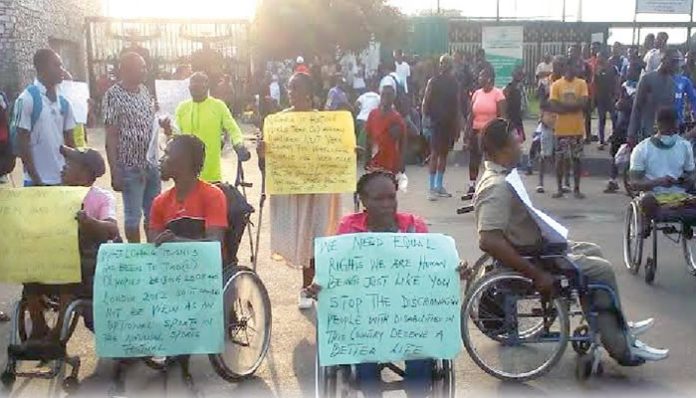 SPECIAL ATHLETES PROTESTING