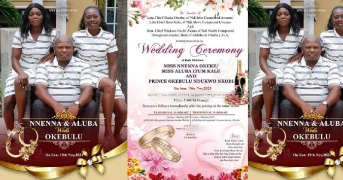 Nigerian Man Sparks Online Frenzy as he sets to Marry two women on the same day