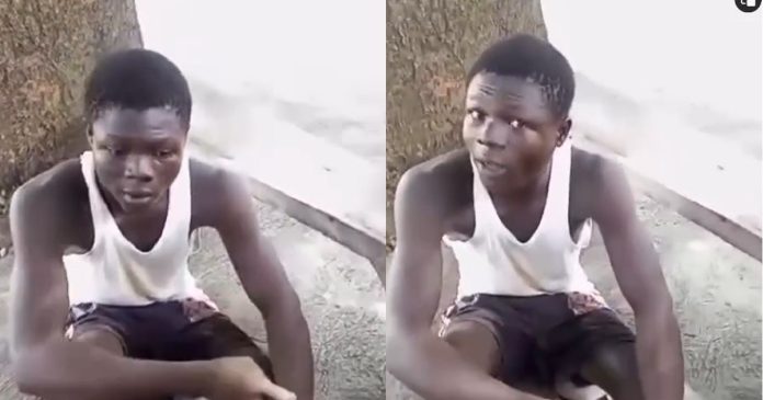 Teenager caught bur.ying younger brother alive for allegedly ste.aling N1,000 (Video)