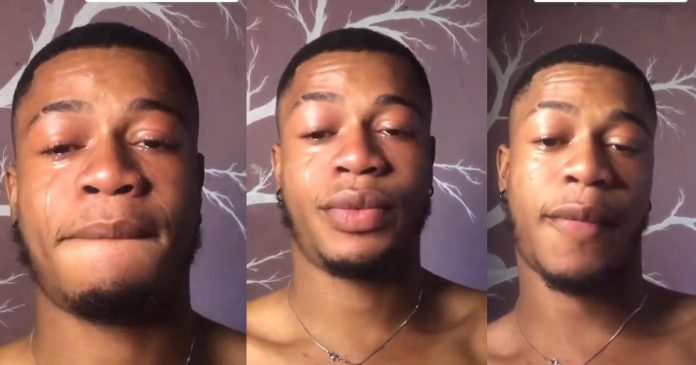 Young man shed tears as he claims no one trusts him in a relationship because he's handsome (VIDEO)