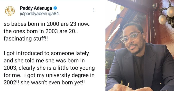 Billionaire's Son, Paddy Adenuga Deems 20-Year-Old Lady 