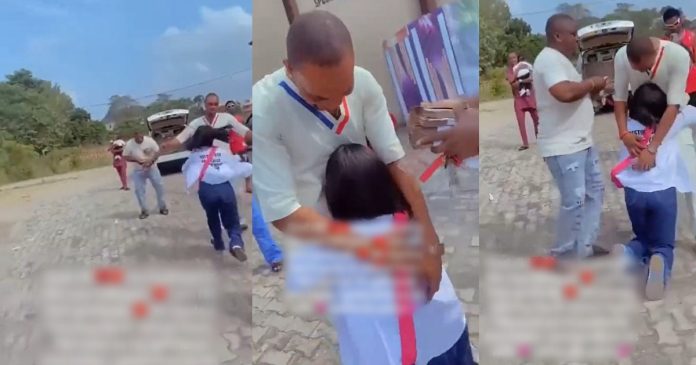 Lady shows gratitude to her husband during sign out for sponsoring her education from 100 level (VIDEO)