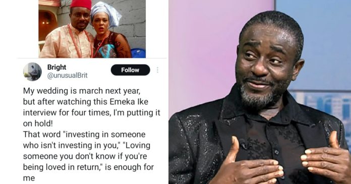 Nigerian Man Puts Wedding On Hold After Watching Actor Emeka Ike's Interview