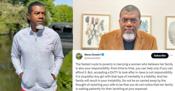 Reno Omokri Warns Against Marrying Women Who See Their Family As A Financial Responsibility