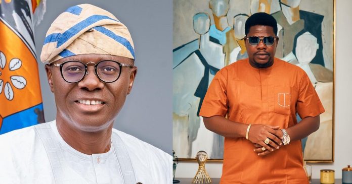 “So you won’t greet me?” — Moment Mr. Macaroni tried to snub Gov. Sanwo Olu at Tony Elumelu's all white party