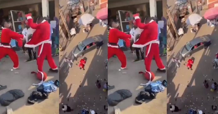 Video Showing Two Father Christmases Trading Blows In Abuja Goes Viral (WATCH)