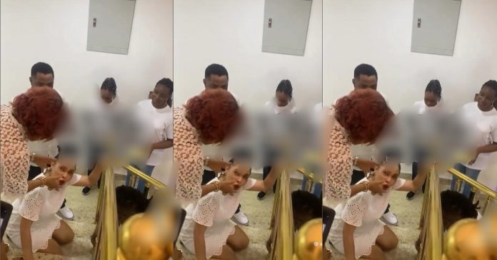 Hilarious moment mother conducted deliverance on her unmarried daughter following her brother's proposal to his girlfriend (VIDEO)