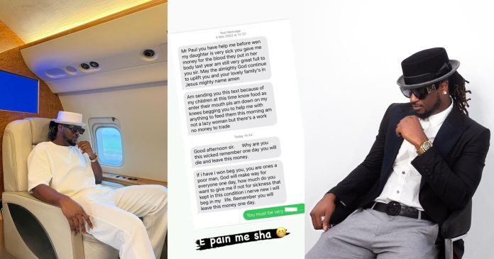 Paul Okoye leaks chat as woman he once helped rain cursɘs on him for failing to assist again