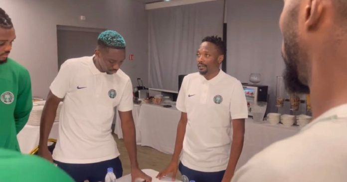 Super Eagles Pay Tribute As They Hold Minute Silence For The Four Nigerians Who Passed Away During The AFCON South Africa Match (VIDEO)