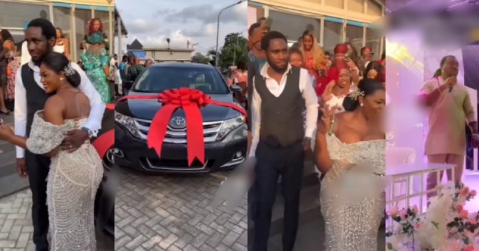 Netizens React To Viral Video Of A Bride Receiving Car Gift From Her Brothers On Her Wedding Day (VIDEO)