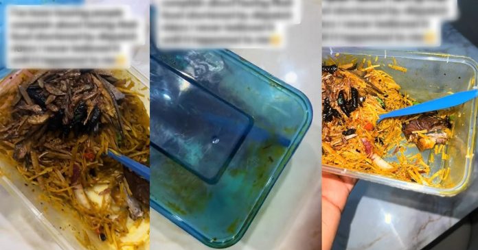 Nigerian lady in shock after dispatcher rider ate half of her food and left the remaining for her (VIDEO)