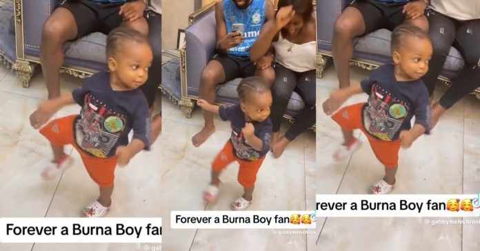 Burna Boy's youngest fan wows many with his dance steps to 