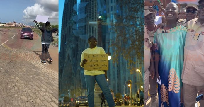 Celebration as travel creator Pelumi Nubi who started solo driving from London to Lagos, finally reaches her destination (VIDEO)