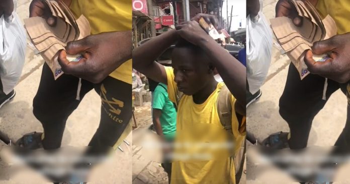 Heartbreaking moment a man discovered his money had been exchanged for paper in Computer Village, Ikeja (WATCH)