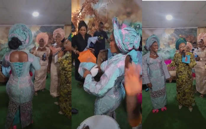 Hilarious moment a bride tells her friends to remove their buttocks from her husband's face (WATCH)