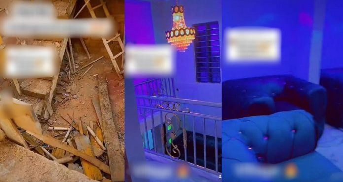 Netizens In Awe As Nigerian Man Reveals His Stunning Underground Parlor (VIDEO)