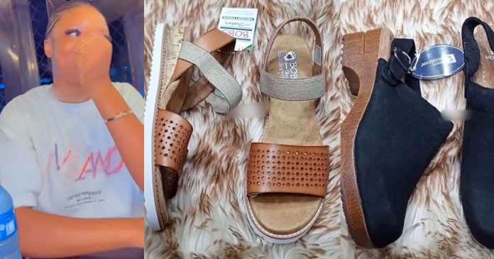 Nigerian Lady Faces Backlash Online After She Was Unsatisfied With The Shoes Gifted By Her Aunt Abroad (VIDEO)