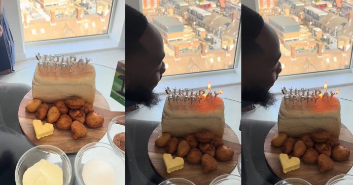 Nigerian man celebrates his birthday with Agege bread, butter, akara (Watch)