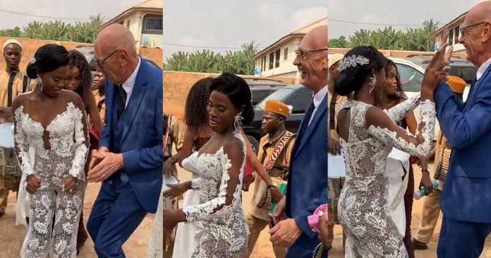 Video Of A Nigerian Bride Dancing Happily With Her Caucasian Groom Sparks Buzz Online (WATCH)