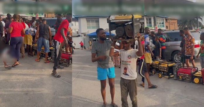 Fuel Scarcity: Moment Nigerians storm filling station with generators to purchase fuel sparks debate online (WATCH)